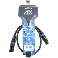 AFX DMX-XLRF-XLRM-0,6 - Cable DMX 0,6m XLR 3 pines