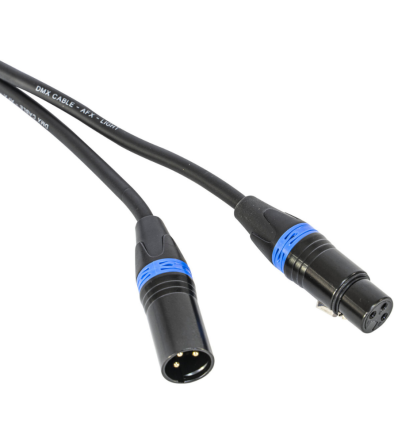 AFX DMX-XLRF-XLRM-0,6 - Cable DMX 0,6m XLR 3 pines