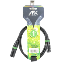 AFX DMX-XLRF-XLRM-1 - Cable DMX 1m XLR 3 pines