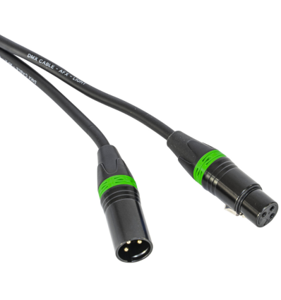 AFX DMX-XLRF-XLRM-1 - Cable DMX 1m XLR 3 pines