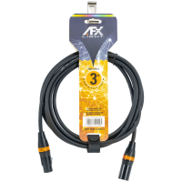 AFX DMX-XLRF-XLRM-3 - Cable DMX 3m XLR 3 pines
