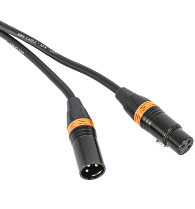 AFX DMX-XLRF-XLRM-3 - Cable DMX 3m XLR 3 pines