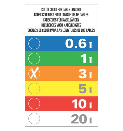 AFX DMX-XLRF-XLRM-3 - Cable DMX 3m XLR 3 pines