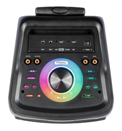 IBIZA SOUND STUPDJ1400 - Altavoz portátil 1400W con luces LED