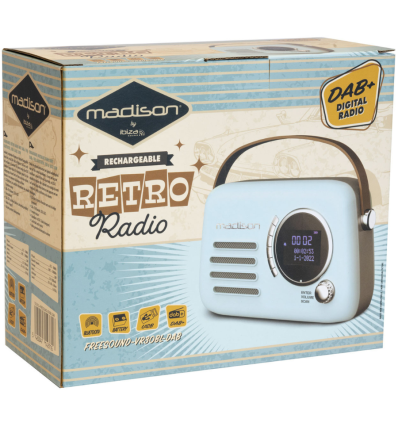 Madison FREESOUND-VR30BL-DAB - Radio Vintage Bluetooth 30W