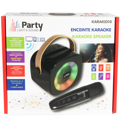 Party KARAKID10 - Altavoz Karaoke Portátil con Micrófono Inalámbrico