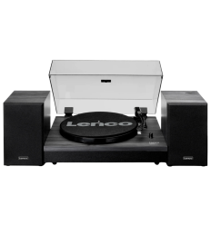 Tocadiscos Lenco LS-300BK Negro con Bluetooth y Altavoces