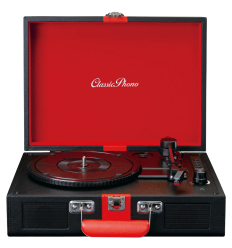Tocadiscos Lenco TT-110BKRD Negro/Rojo con Bluetooth y Altavoces