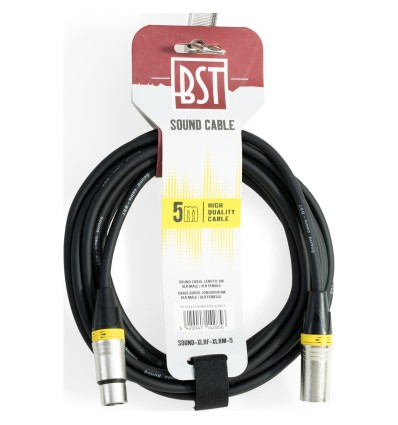 Cable audio XLR 5 m BST SOUND – Macho Hembra profesional