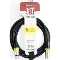 Cable audio XLR 5 m BST SOUND – Macho Hembra profesional