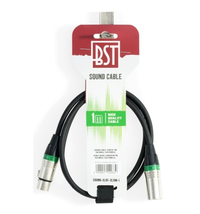Cable audio XLR 1 m BST SOUND – Macho/Hembra profesional