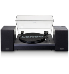 Lenco LS‑301BK tocadiscos Bluetooth + altavoces – ideal para DJs