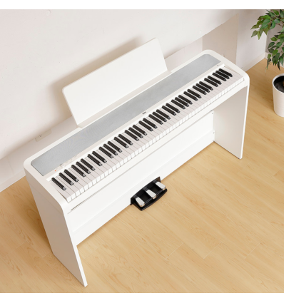 KORG B2+SP WH: Piano digital completo con soporte y pedalera