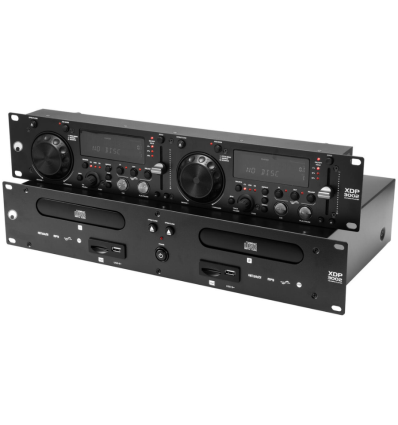 Omnitronic XDP‑3002 Dual CD/MP3 Player 19″ – Pitch ±16 %