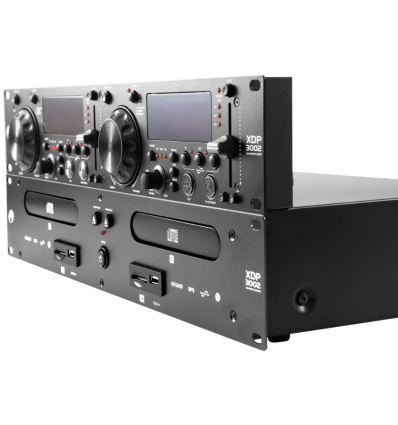 Omnitronic XDP‑3002 Dual CD/MP3 Player 19″ – Pitch ±16 %