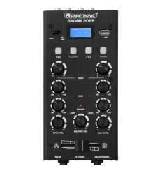 Omnitronic GNOME‑202P Mini mezclador 2 canales Bluetooth