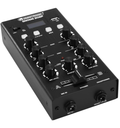 Omnitronic GNOME‑202P Mini mezclador 2 canales Bluetooth