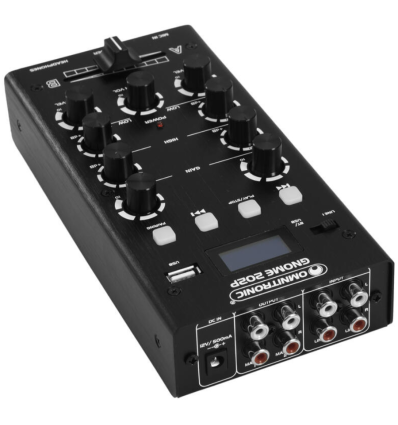 Omnitronic GNOME‑202P Mini mezclador 2 canales Bluetooth