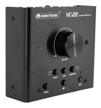 Omnitronic VC‑22 – Controlador de volumen activo con Bluetooth