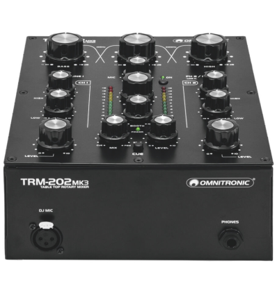Omnitronic TRM‑202MK3 – Mixer rotary 2 canales DJ
