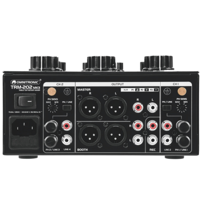 Omnitronic TRM‑202MK3 – Mixer rotary 2 canales DJ