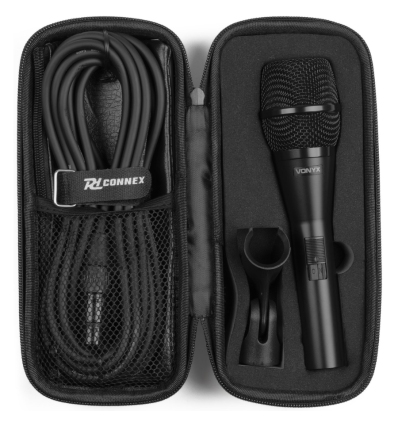 Micrófono condensador cardioide Vonyx VDM09 – XLR & estuche