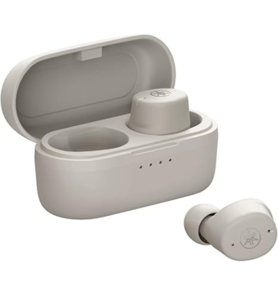 Yamaha TW‑E3C beige – TWS True Sound, IPX5, 24 h