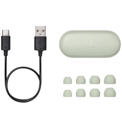 Yamaha TW‑E3C verde auriculares True Wireless 24 h estilo y sonido