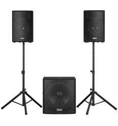 VONYX VX1218BT 2.1 – 1200 W, sub 18" + satélites 12"