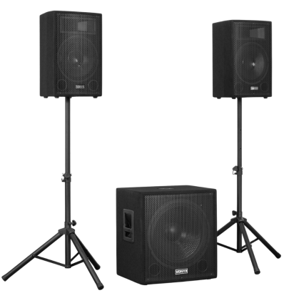 VONYX VX1218BT 2.1 – 1200 W, sub 18" + satélites 12"
