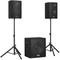 VONYX VX1218BT 2.1 – 1200 W, sub 18" + satélites 12" VONYX VX1218BT 2.1 – 1200 W, sub 18" + satélites 12"