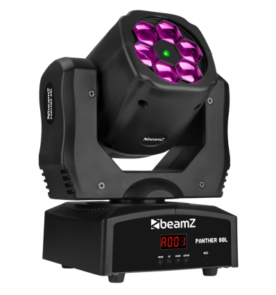 BEAMZ Panther 80L LED Bee‑Eye 6×12 W – Cabeza móvil compacta