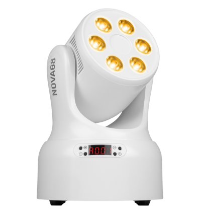 BeamZ NOVA68‑WH 6×8W Wash RGBW – Cabeza Móvil Blanco