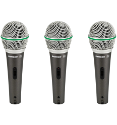Samson Q6 3‑Pack – 3 micrófonos dinámicos profesionales