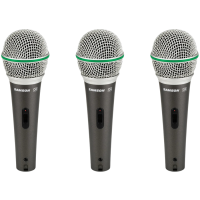 Samson Q6 3‑Pack – 3 micrófonos dinámicos profesionales