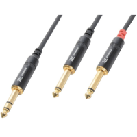 Cable PD Connex CX76‑09 estéreo a doble mono 0,9 m