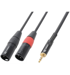 Cable PD Connex CX70‑3 2×XLR a jack 3,5 mm 3 m