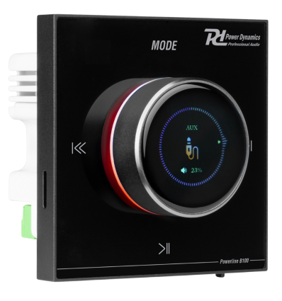 Power Dynamics B100B — Amplificador empotrable negro 4x25W