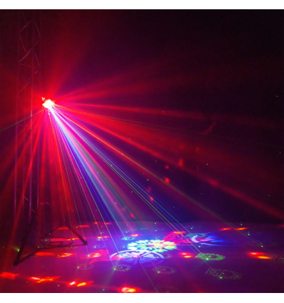 Fuzzix Stellar1 Multi DJ LED Effect – 5 efectos en 1 con DMX y mando