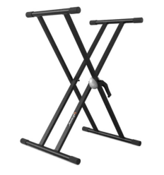 Audibax Onyx 130 – Soporte de teclado doble tijera profesional