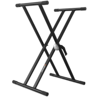 Audibax Onyx 130 – Soporte de teclado doble tijera profesional