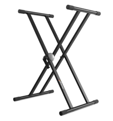 Audibax Onyx 130 – Soporte de teclado doble tijera profesional