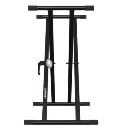 Audibax Onyx 130 – Soporte de teclado doble tijera profesional