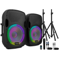 Audibax Party 215 LED Set 2 Altavoces 15″ Bluetooth 1200W