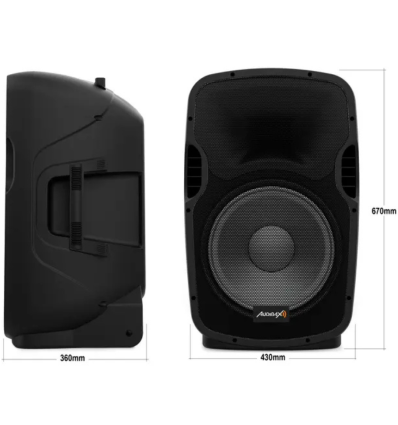 Audibax Party 215 LED Set 2 Altavoces 15″ Bluetooth 1200W