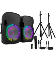 Audibax Party 212 LED Set – Pack 2 altavoces 12″ Bluetooth