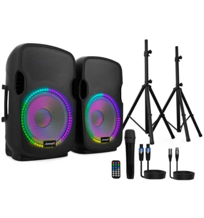 Audibax Party 212 LED Set – Pack 2 altavoces 12″ Bluetooth