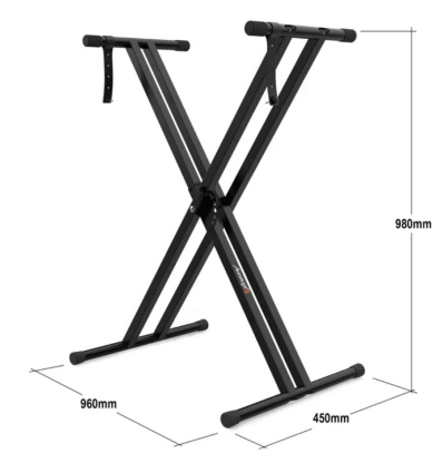 Audibax Onyx 120 – Soporte doble tijera regulable para teclado