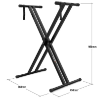 Audibax Onyx 120 – Soporte doble tijera regulable para teclado