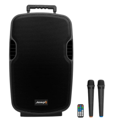 Audibax Denver 15 – Altavoz activo PA 15″ con batería y 2 micrófonos